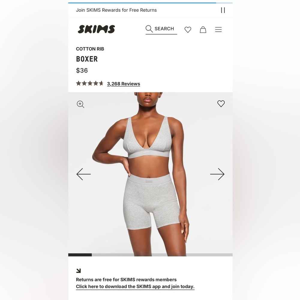SKIMS cotton boxer